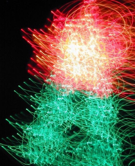 abstract christmas light trails, lighting effect