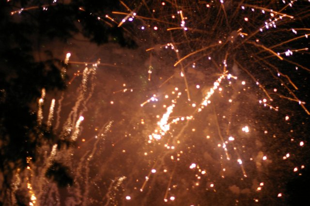 abstract motion blurred fireworks with a defocused dreamlike feeling