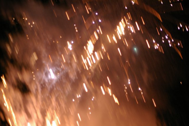 abstract motion blurred firework light trails
