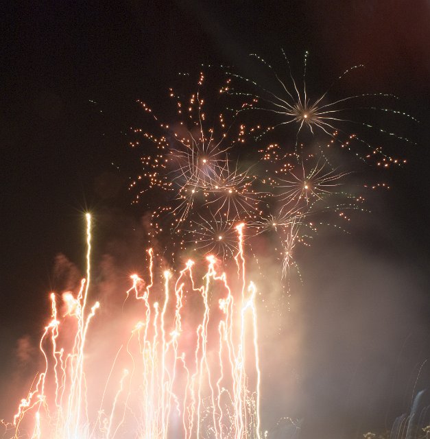 long exposure image from a firework display