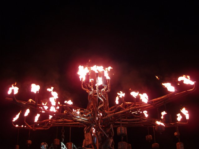 pyro flames display installation