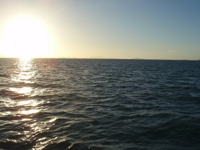 sunset reflecting over the ocean
