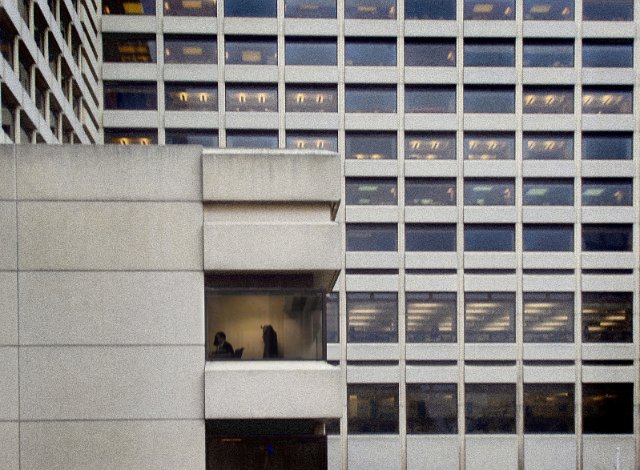 looking inside towerblock windows - grainy