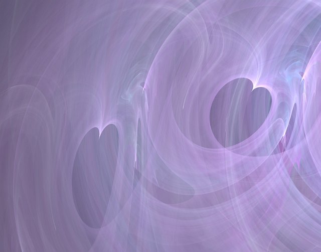 ethereal computer generated pink purple heart pattern