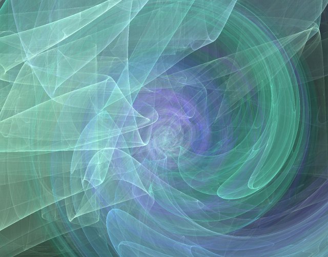 computer generated green frilly pattern