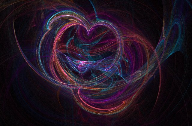 computer generated heart abstract shape