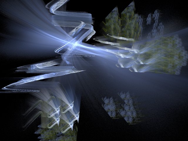abstract cracked ice winter forest background