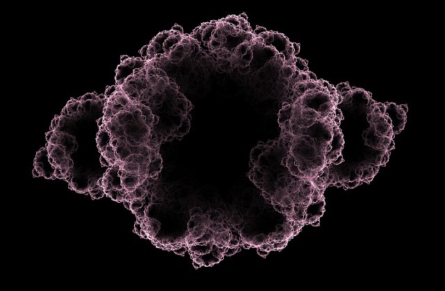 mandelbrot fractal cloud pattern in pink