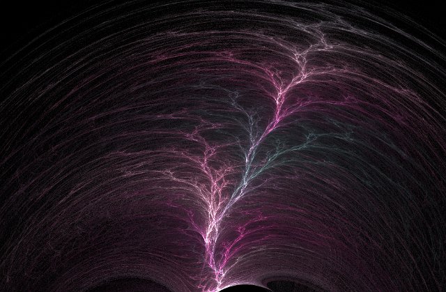 fractal electrical spark tree pattern in purple
