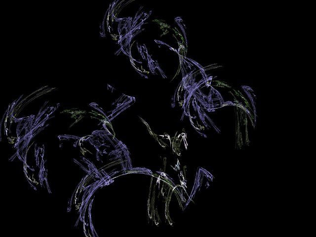 random fractal computer generated isolated background on black