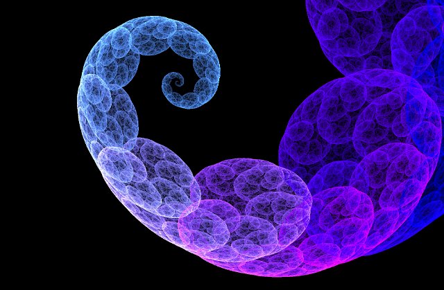 gradient coloured blue and purple fratal repeating patterns