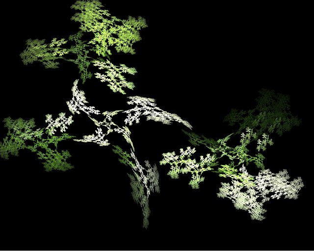 fractal pattern emotive of tiny green leaves with motion distortion