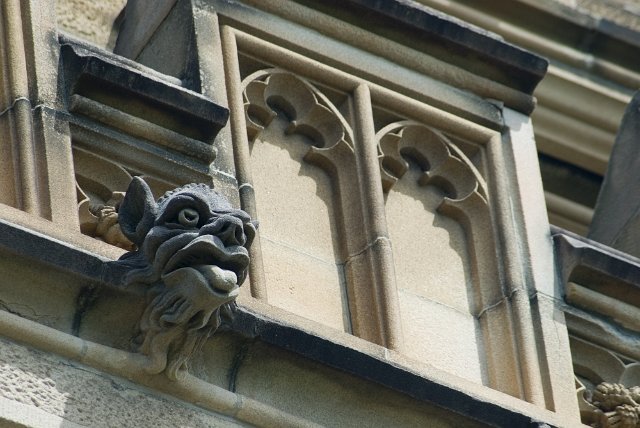 grotesque stone scuplture