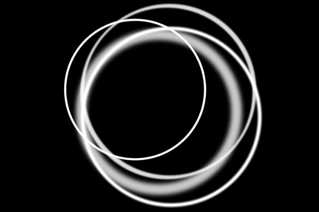 patterns of overlapping circles on black