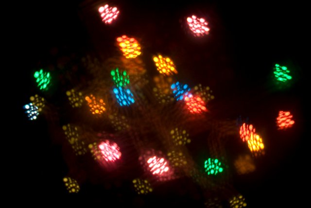 an unsual bokeh light effect created using a gobo