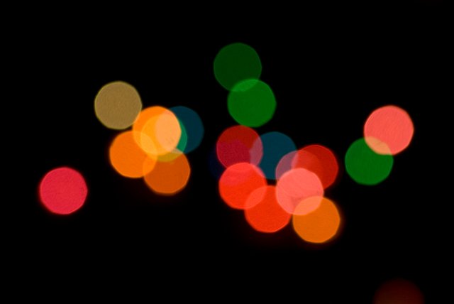 an interesting backdrop comprised of overlapping bokeh circles