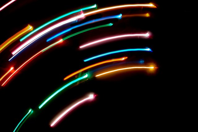 colourful curved lines of light