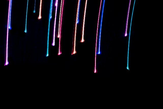 purple and pink light trails