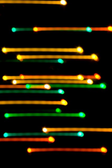 horizontal bars of coloured light