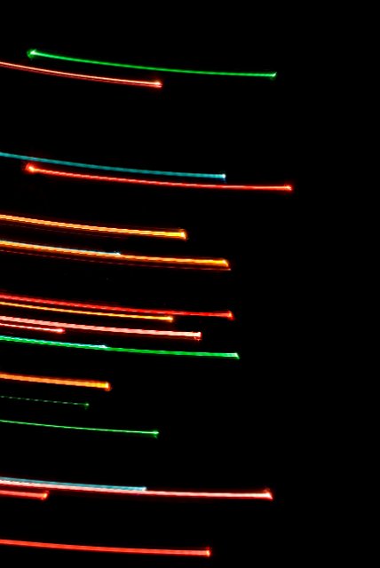 colourful motion blurred streaks of light