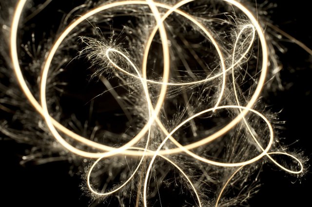 a sparkler trail plotting mathematical curves