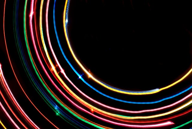 concentric circular light trails