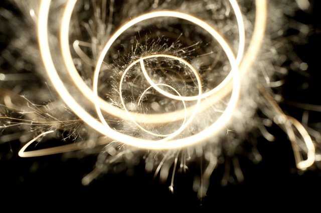 a background of glowing lines slightly out of focus