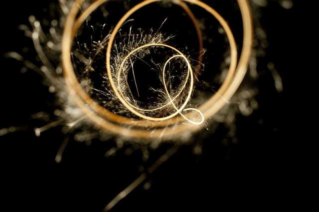 a plot of sparkler movement fading away
