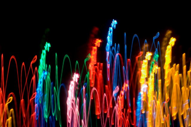 a colourful background of glowing lights