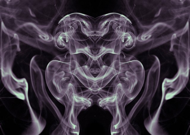 an unusual background created with a reflection of a pattern of smoke vapour