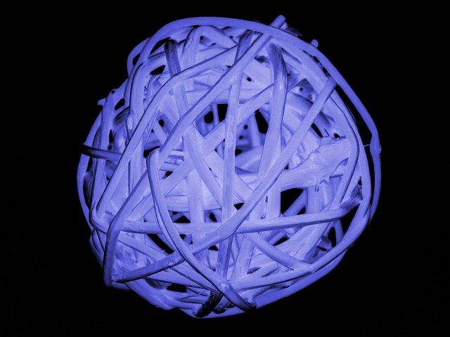 abstract study of natural wicker texture in blue