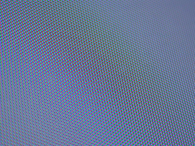 closeup of pixels on a CRT screen