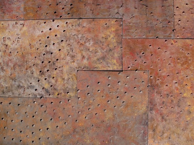 punched metal sheet artwork - inspiration only