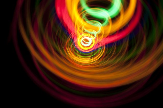 a vortex of spinning light creating a whirlpool effect