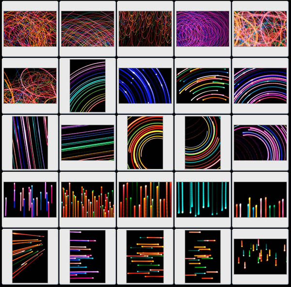 light trails design pack