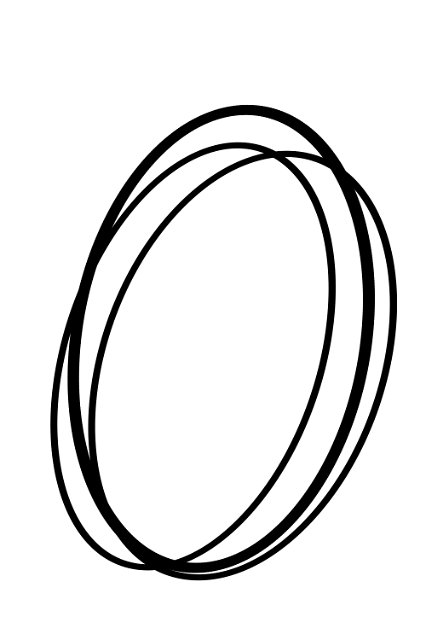 patterns of overlapping elipses on white