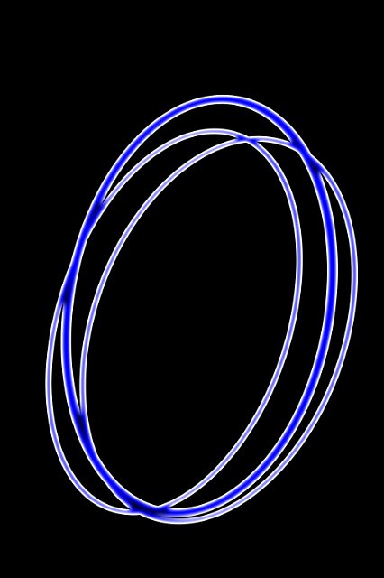 patterns of overlapping elipses with glow