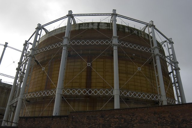 gasometer, and old gas tank in salford manchester