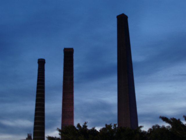 three chimneys, soft ehtereal focus