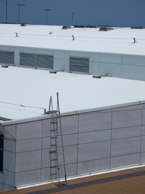 access ladder on a rooftop