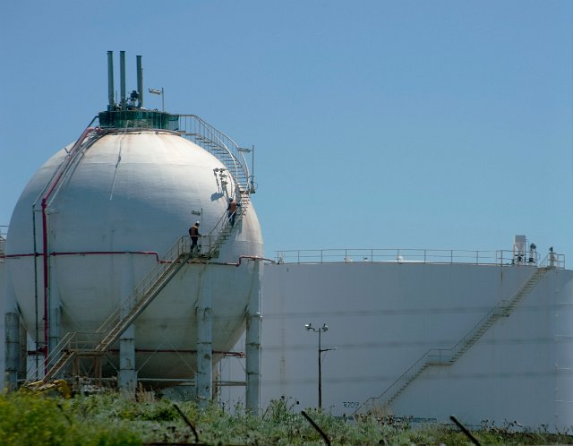 tanks at a chemical plant
